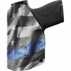 We The People Holsters Thin Blue Line Custom Printed Holster - IWB Kydex Holster - Law Enforcement Support Holster Discount