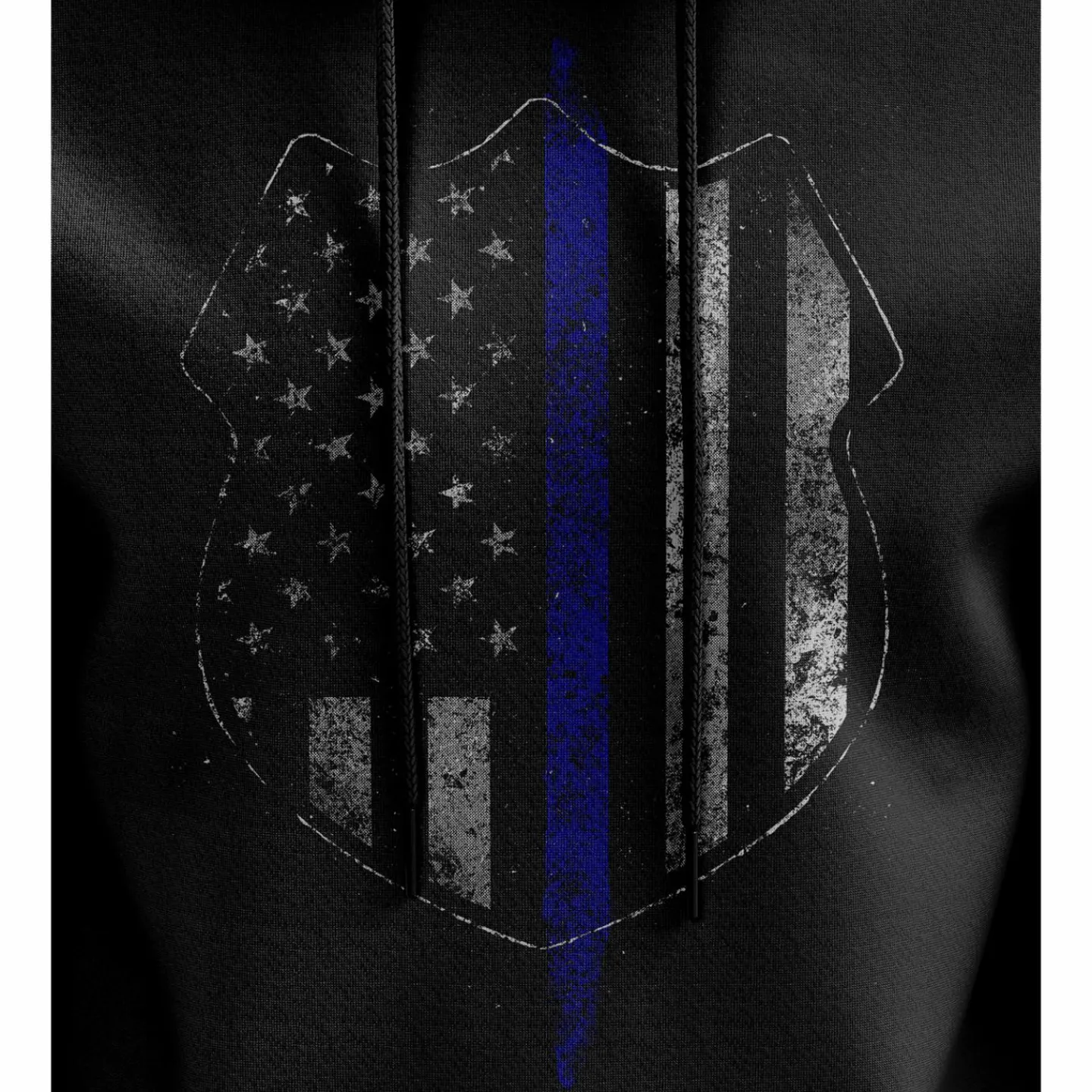 We The People Holsters Thin Blue Line Flag Hoodie Black Outlet