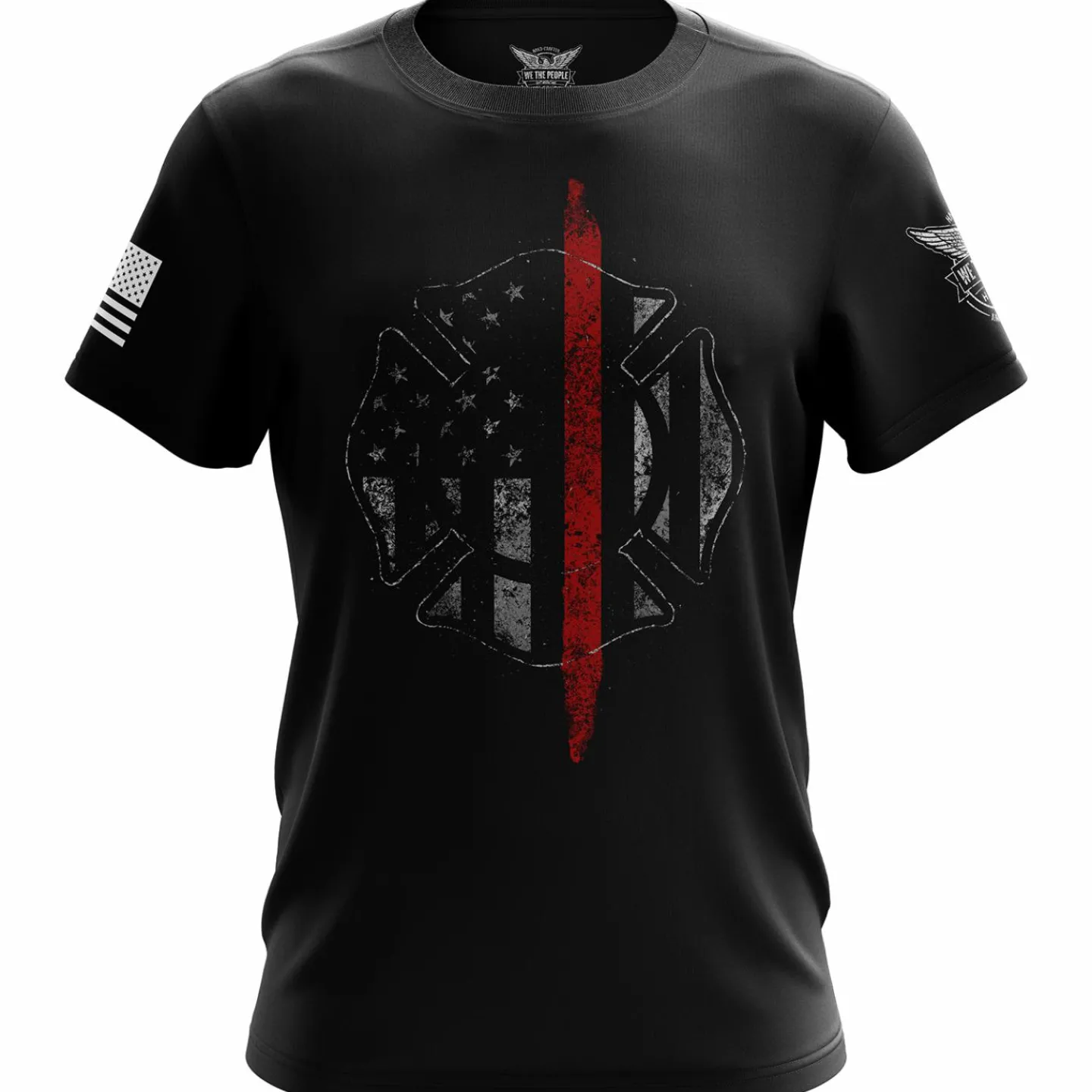 We The People Holsters Thin Red Line Flag Short Sleeve Shirt Black Online