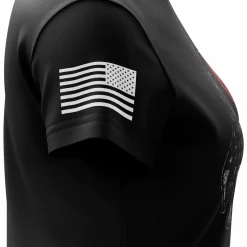 We The People Holsters Thin Red Line Flag Women's Short Sleeve Shirt Black New