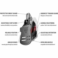 We The People Holsters Thin Red Line Kydex OWB Paddle holster Custom Designed Paddle Discount