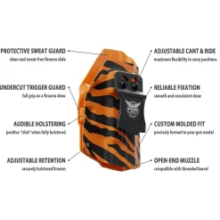 We The People Holsters Tiger Print Custom Printed Holster - IWB Kydex Holster Best