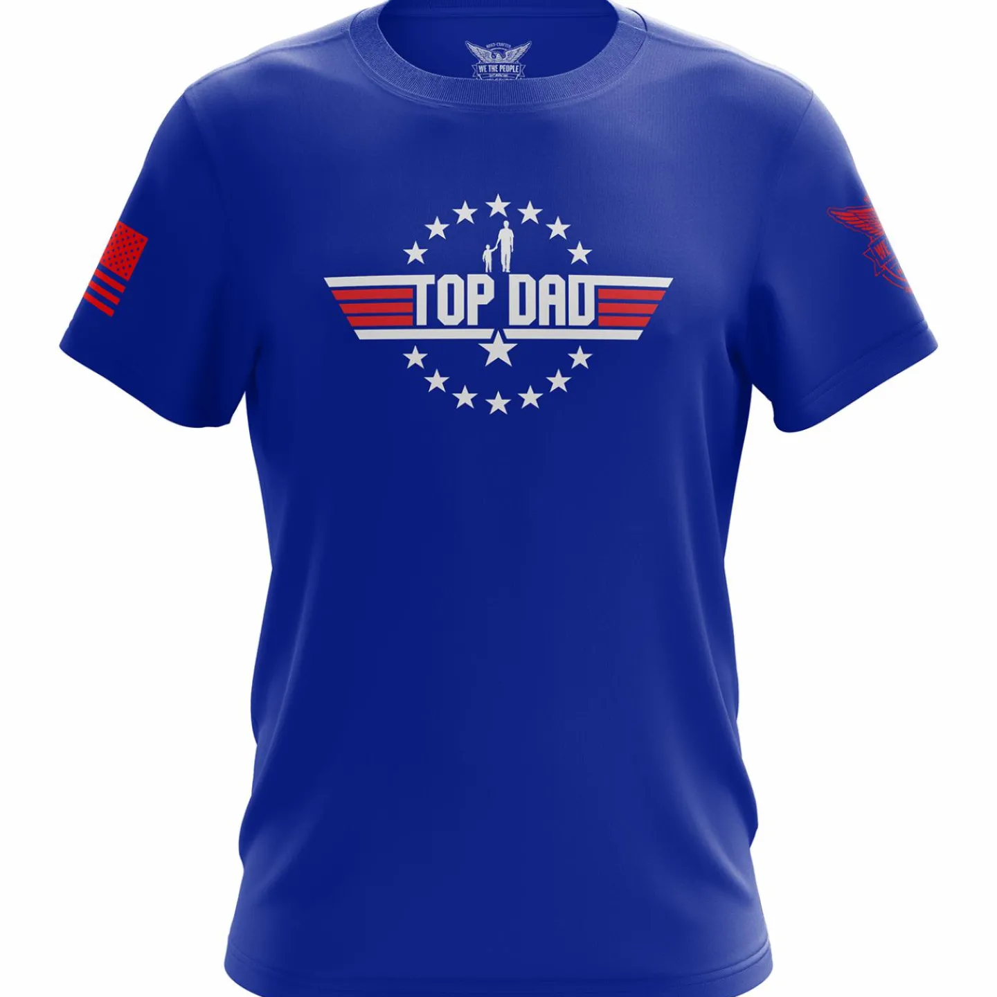 We The People Holsters Top Dad Short Sleeve Shirt Blue Clearance