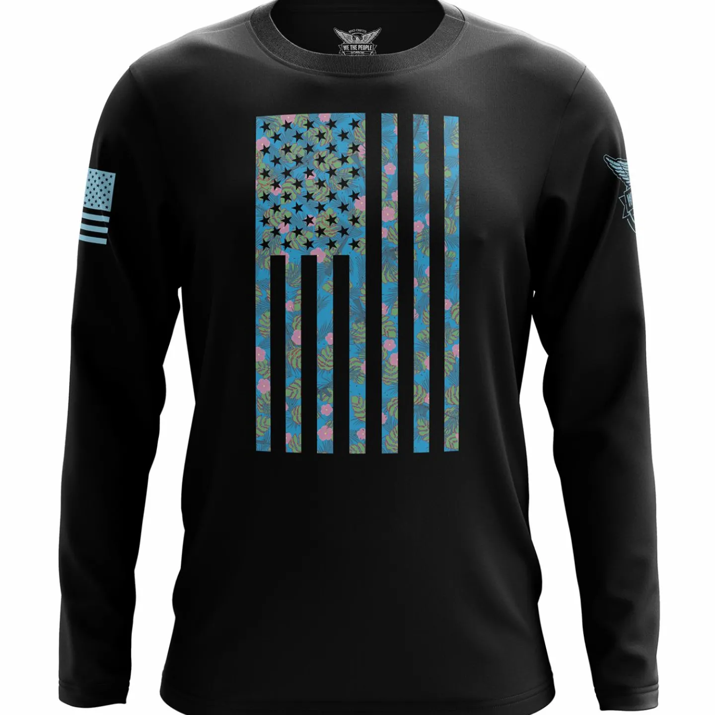 We The People Holsters Tropical American Flag Long Sleeve Shirt Black Hot