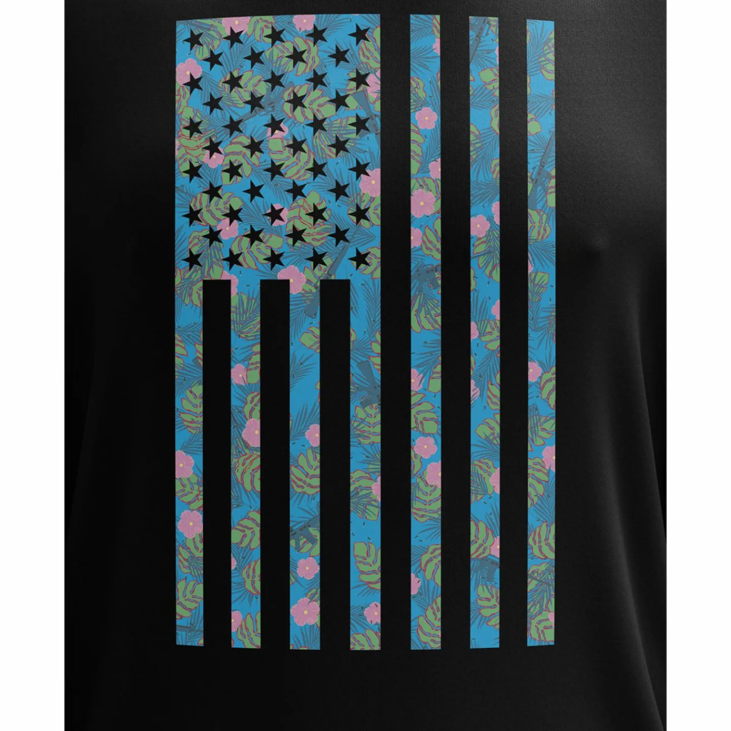 We The People Holsters Tropical American Flag Long Sleeve Shirt Black Hot