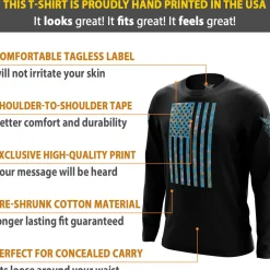 We The People Holsters Tropical American Flag Long Sleeve Shirt Black Hot