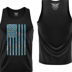We The People Holsters Tropical American Flag Men's Tank Top Black Clearance