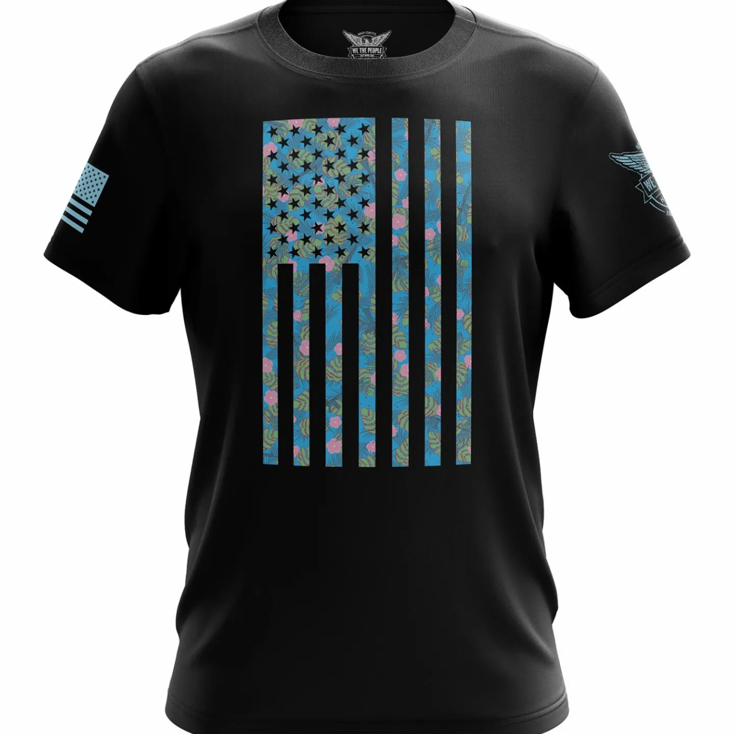We The People Holsters Tropical American Flag Short Sleeve Shirt Black Online