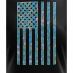 We The People Holsters Tropical American Flag Women's Short Sleeve Shirt Black Best