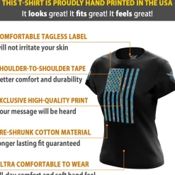 We The People Holsters Tropical American Flag Women's Short Sleeve Shirt Black Best