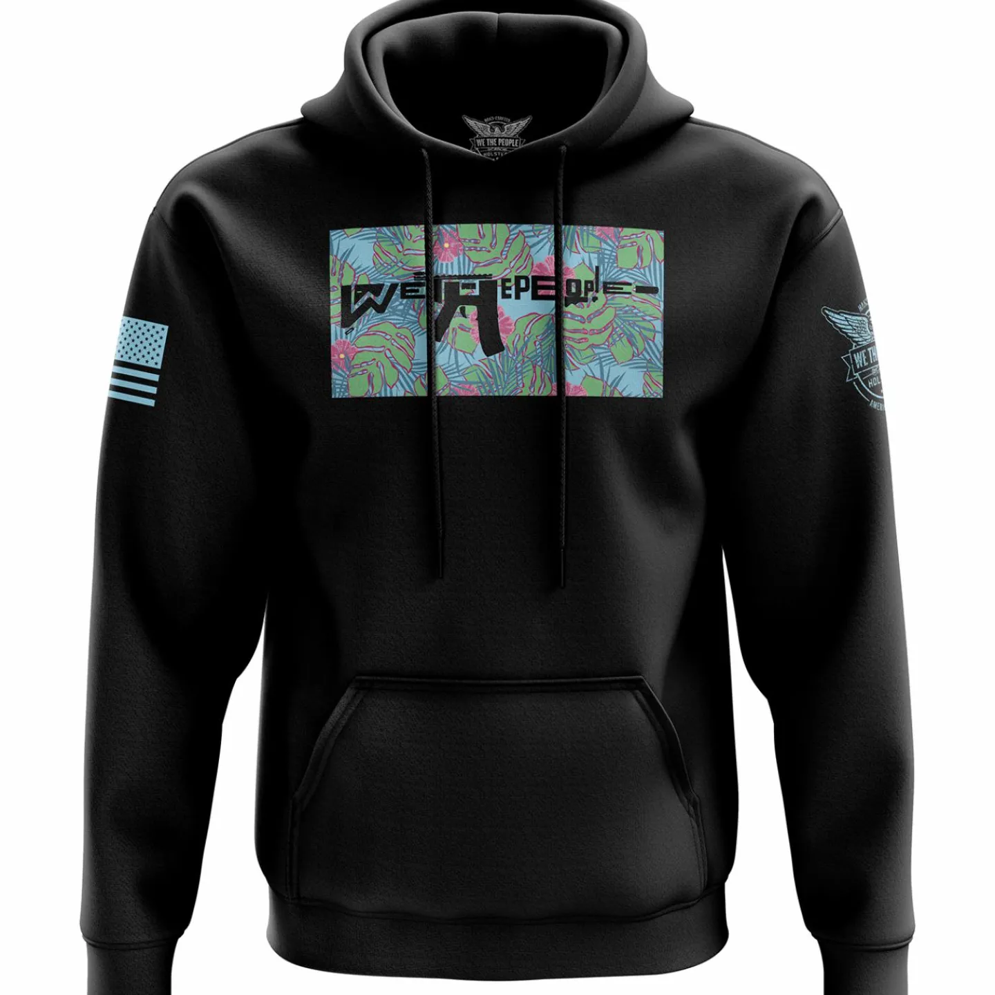 We The People Holsters Tropical Freedom Hoodie Black New