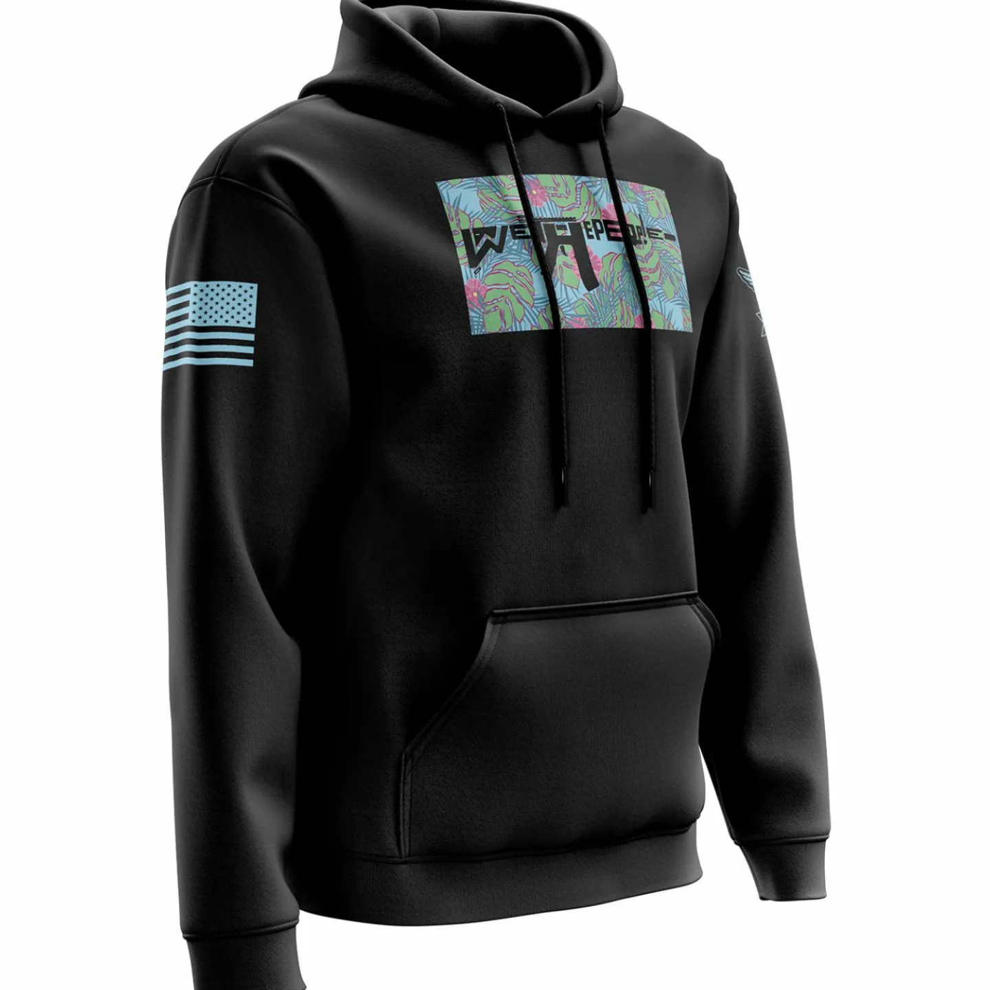 We The People Holsters Tropical Freedom Hoodie Black New