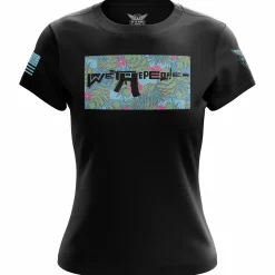 We The People Holsters Tropical Freedom Women's Short Sleeve Shirt Black New