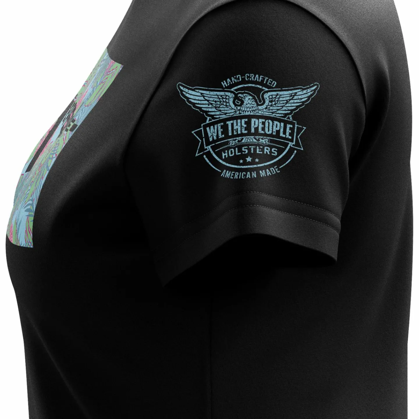 We The People Holsters Tropical Freedom Women's Short Sleeve Shirt Black New