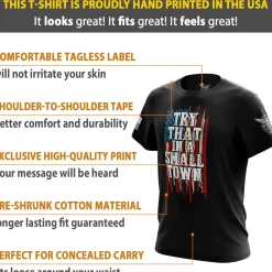 We The People Holsters Try That in a Small Town Short Sleeve Shirt Black Discount
