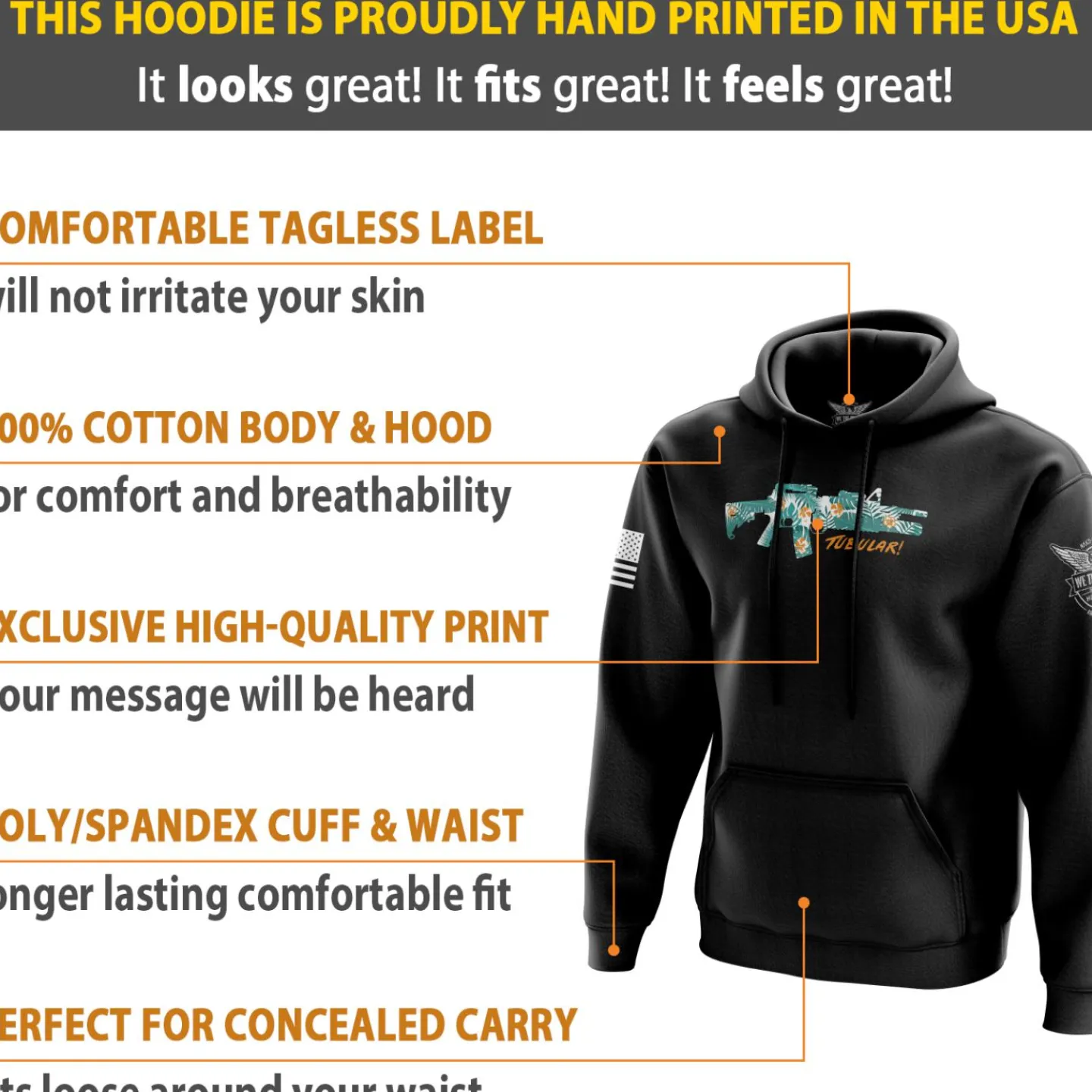 We The People Holsters Tubular Hoodie Black Discount