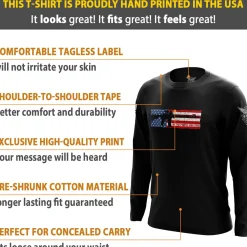 We The People Holsters US Flag AR Long Sleeve Shirt Black