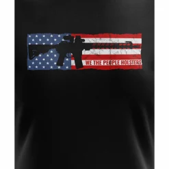 We The People Holsters US Flag AR Women's Short Sleeve Shirt Black Clearance
