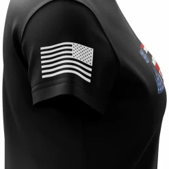 We The People Holsters US Flag AR Women's Short Sleeve Shirt Black Clearance
