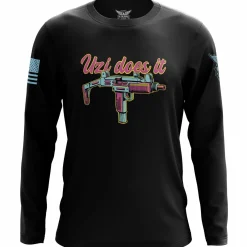 We The People Holsters Uzi Does It Long Sleeve Shirt Black Hot