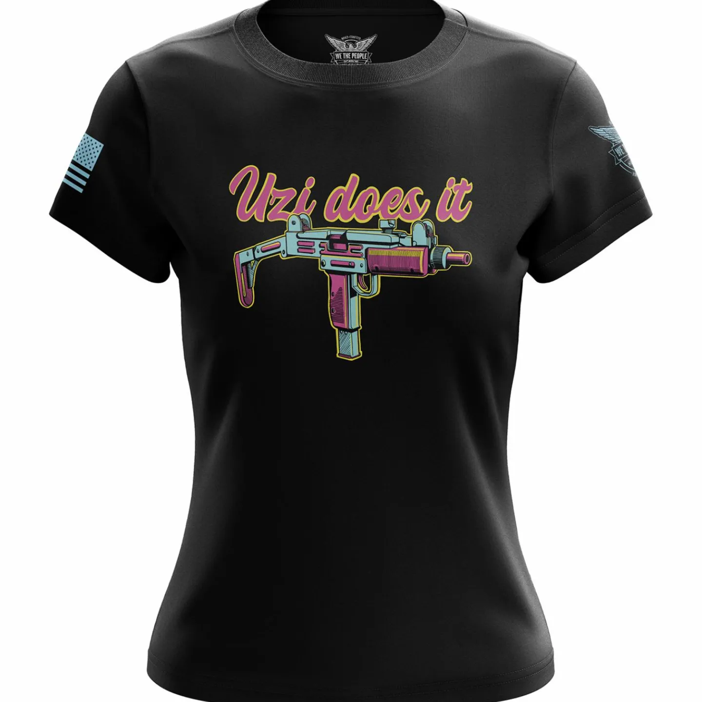 We The People Holsters Uzi Does It Women's Short Sleeve Shirt Black Sale