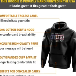 We The People Holsters Veterans Remembered Hoodie Black Hot