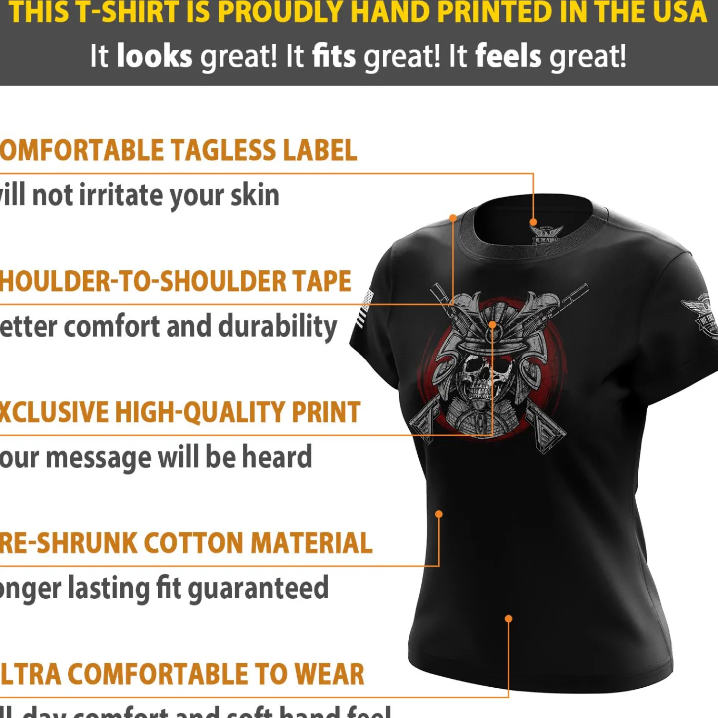 We The People Holsters Way of the Samurai Women's Short Sleeve Shirt Black Outlet