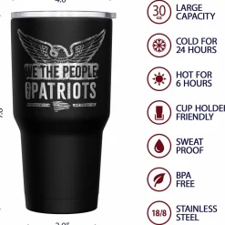 We The People Holsters We The People are Patriots + American Flag Stainless Steel Tumbler Discount