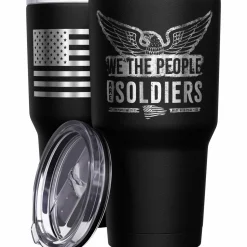 We The People Holsters We The People are Soldiers + American Flag Stainless Steel Tumbler Online