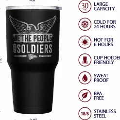 We The People Holsters We The People are Soldiers + American Flag Stainless Steel Tumbler Online