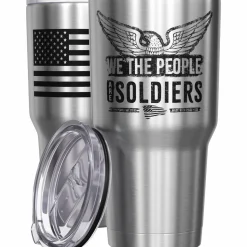 We The People Holsters We The People are Soldiers + American Flag Stainless Steel Tumbler Online