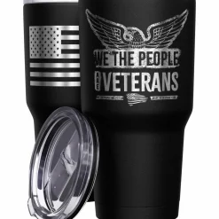 We The People Holsters We The People are Veterans + American Flag Stainless Steel Tumbler Sale
