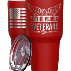 We The People Holsters We The People are Veterans + American Flag Stainless Steel Tumbler Sale