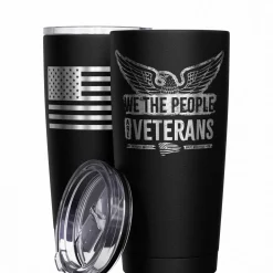 We The People Holsters We The People are Veterans + American Flag Stainless Steel Tumbler Sale