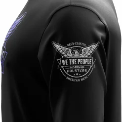 We The People Holsters Distressed Flag Logo Long Sleeve Shirt Black Discount