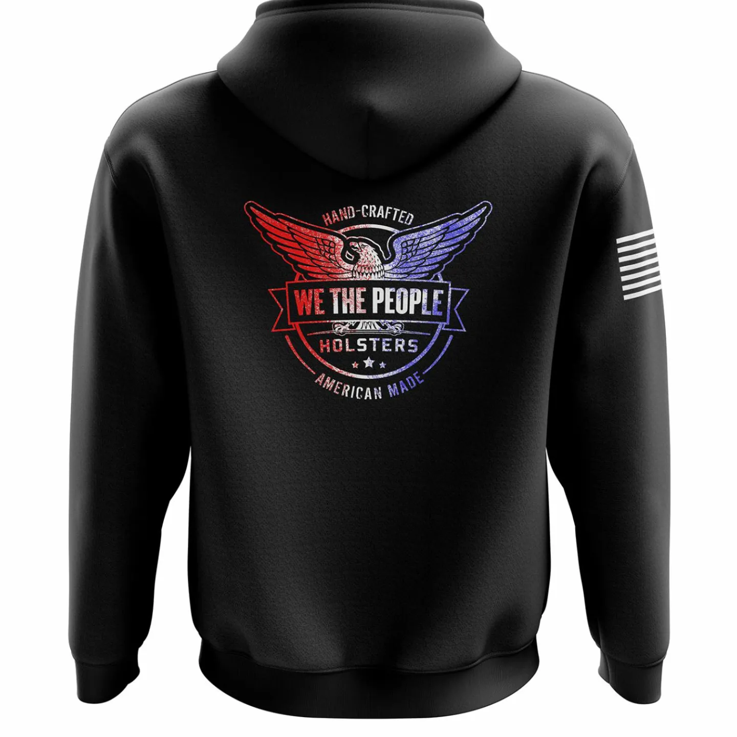 We The People Holsters Distressed Flag Logo Zip Up Hoodie Black Hot