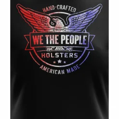 We The People Holsters Distressed Flag Logo Women's Short Sleeve Shirt Black New