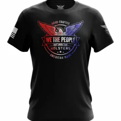 We The People Holsters Distressed Flag Logo Short Sleeve Shirt Black Hot