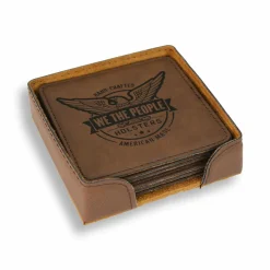 We The People Holsters Logo Leatherette 4x4 inch 6 Coaster set Clearance