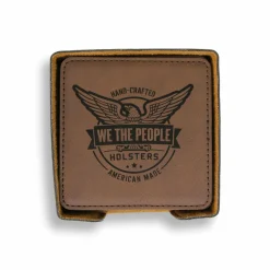 We The People Holsters Logo Leatherette 4x4 inch 6 Coaster set Clearance