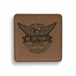 We The People Holsters Logo Leatherette 4x4 inch 6 Coaster set Clearance