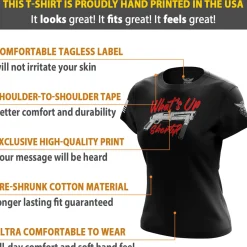 We The People Holsters What's Up, Shorty? Women's Short Sleeve Shirt Black Online