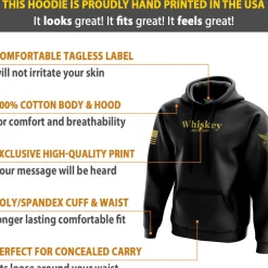 We The People Holsters Whiskey Makes Me Happy Hoodie Black Discount