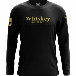 We The People Holsters Whiskey Makes Me Happy Long Sleeve Shirt Black Discount