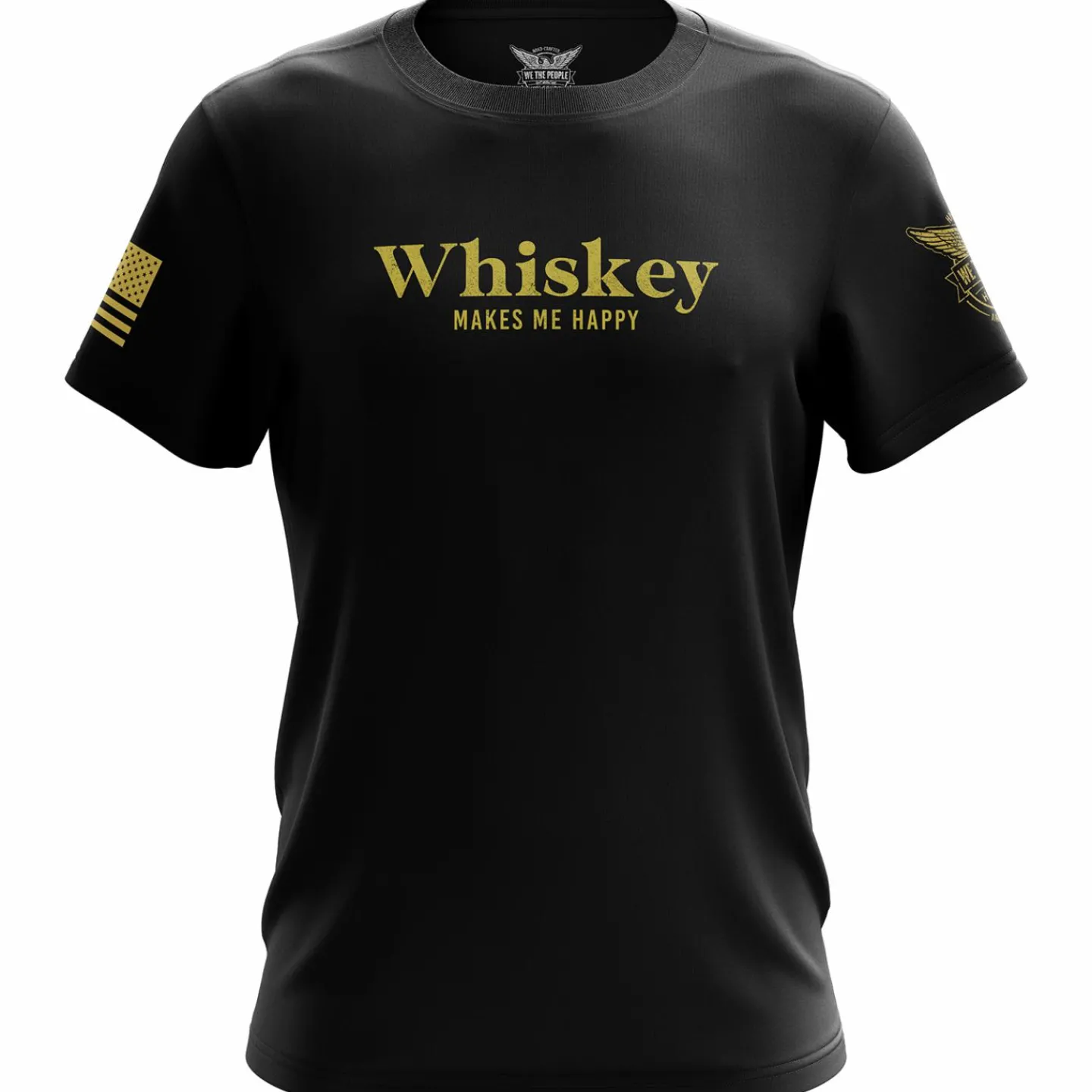 We The People Holsters Whiskey Makes Me Happy Short Sleeve Shirt Black Sale