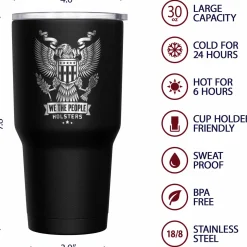 We The People Holsters WTP Heraldic Eagle + American Flag Stainless Steel Tumbler Online
